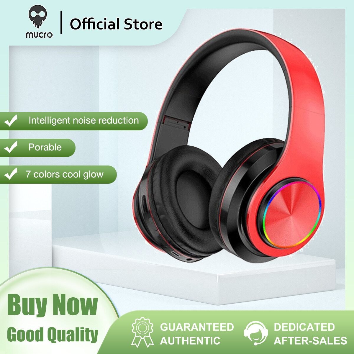 Mucro B39 Wireless Bluetooth V5.0 Headset ราคา 280 บาท*ส่งฟรี