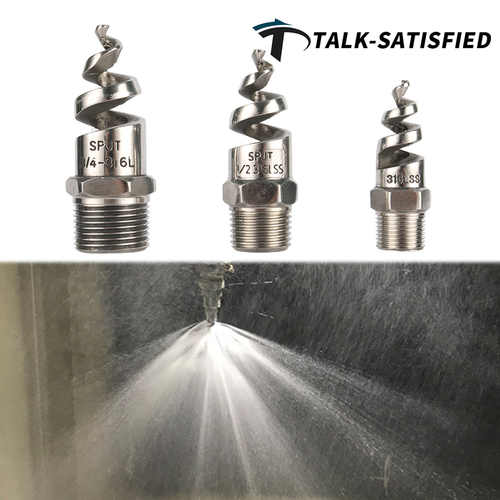 อุปกรณ์ทำสวนและตกแต่งกลางแจ้ง Talk-Satisfied 3/8 "1/2" 3/4 "ด้ายชาย Full กรวยเกลียว Jet หัวฉีดข้อต่อสแตนเลส