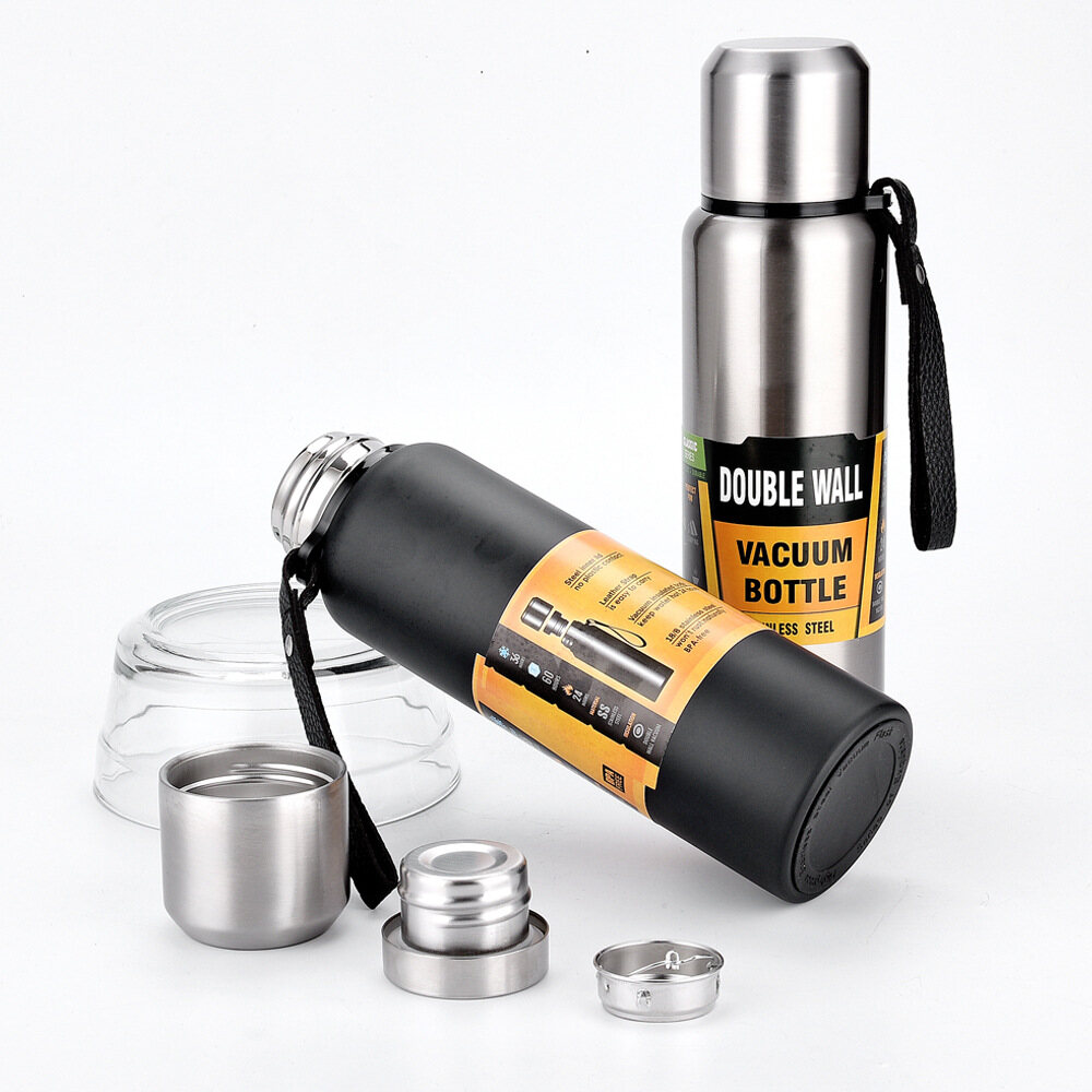 Gambar All steel Cup 304 Outdoor Travel Car Large capacity Insulation Cup Portable Sports Bottle