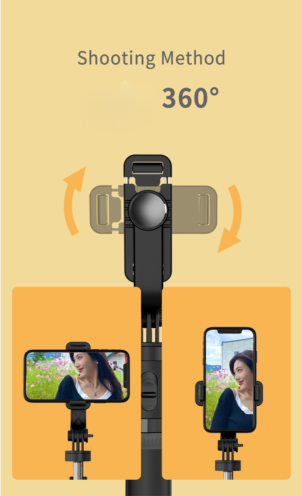 ESCAM Gậy Chụp Ảnh Tự Sướng Điều Khiển Từ Xa Bluetooth 2 Trong 1 L05 Với Tripod Đứng Dành Cho Điện Thoại Di Động Android iPhone