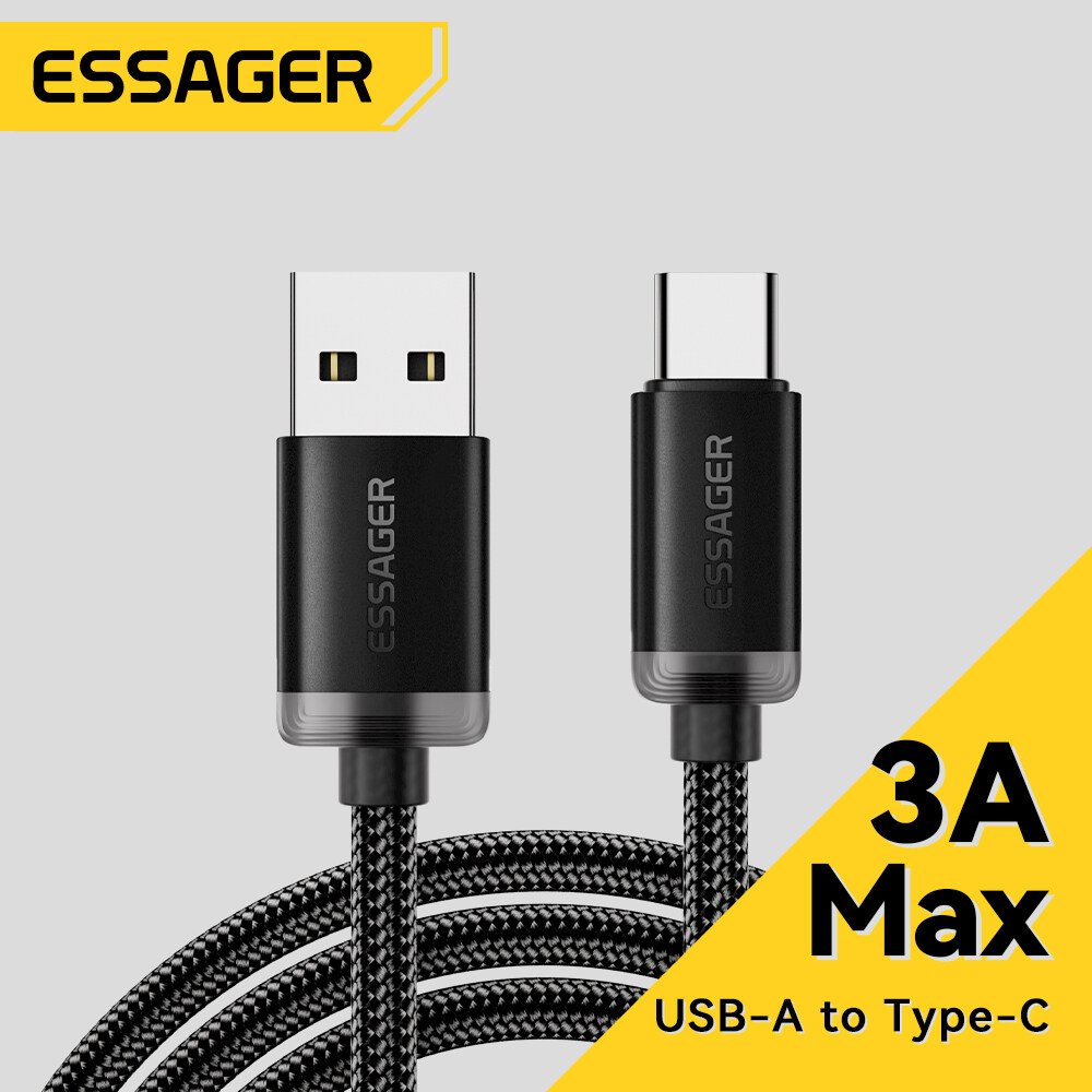 Essager 3A Nhanh Chóng Sạc USB A Để Loại C Cáp Qc3.0 Nhanh Chóng Cáp sạc USB A-C Dữ Liệu dây cho Iph