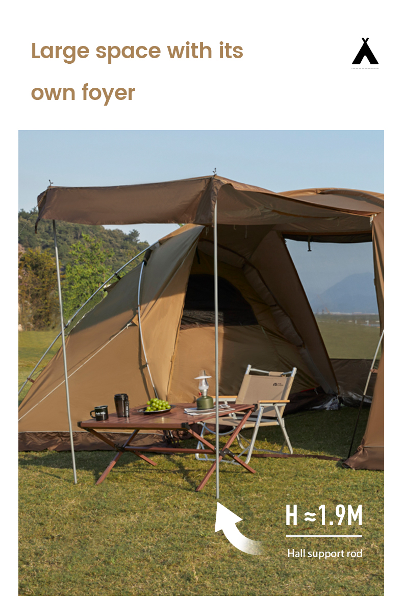 MOBI GARDEN Camping Family Tent Glamping Oxford Waterproof 4 Person Picnic Outdoor · v2