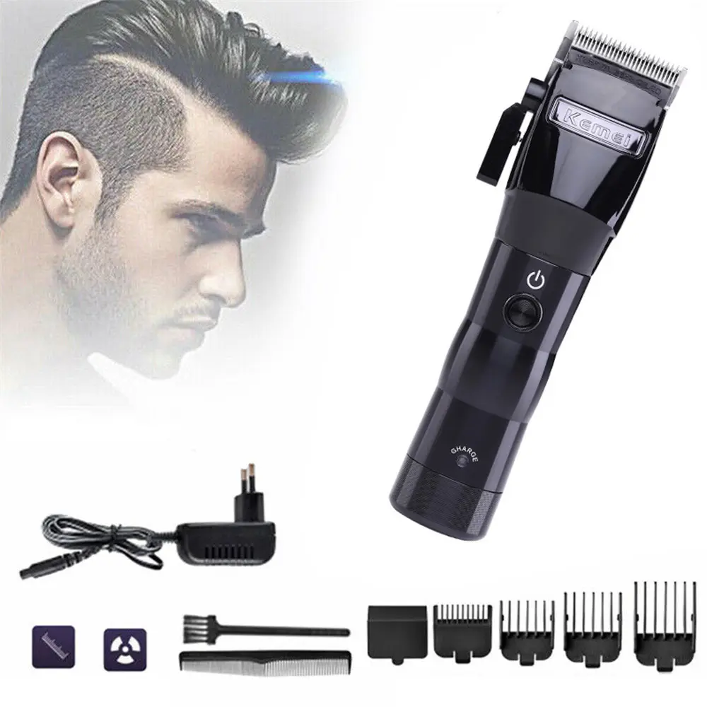 kemei men's electric powerful cordless styling tools hair clipper trimmer