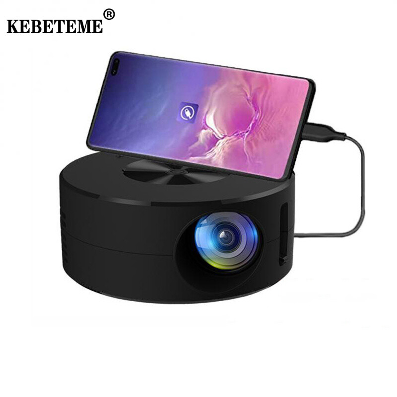 KEBETEME Mini Projector LED Home Media Player Audio Portable Proyectors 320X180 Pixels Supports 1080P USB Video Beamer Giá 562,003 Đồng*Miễn phí vận chuyển