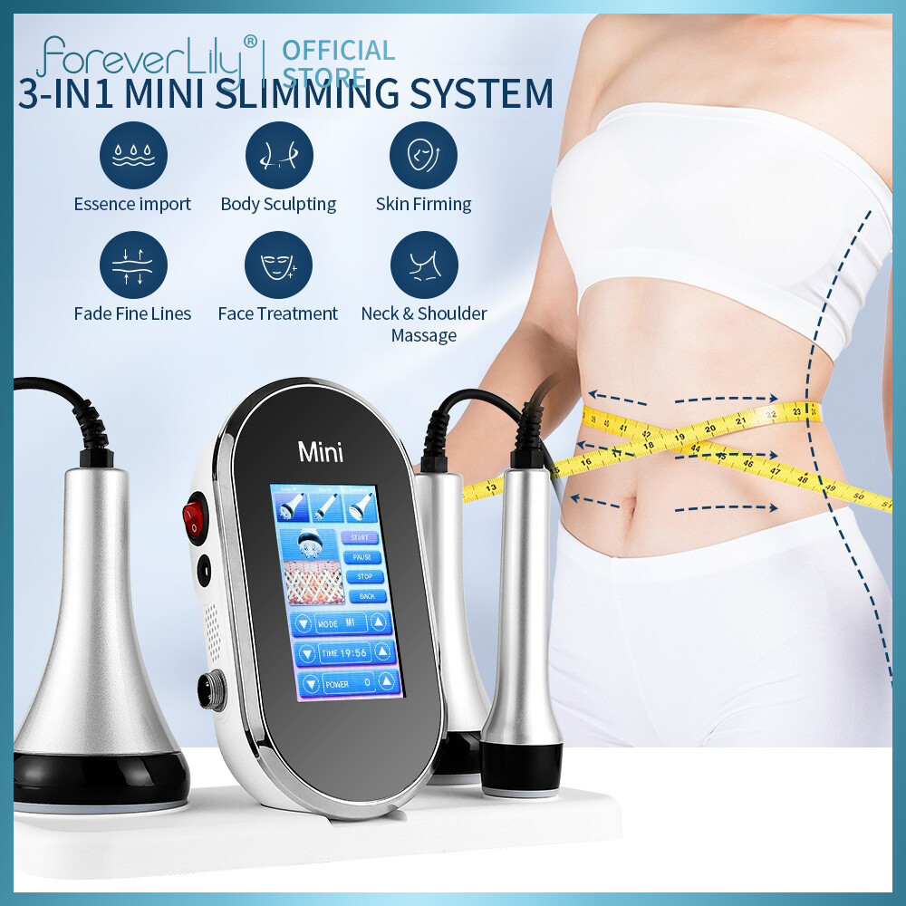 Foreverlily máy nâng cơ mini 3 trong 1 trẻ hóa da mặt với màn hình cảm ứng thiết bị làm đẹp định hình cơ thể nâng cơ mặt