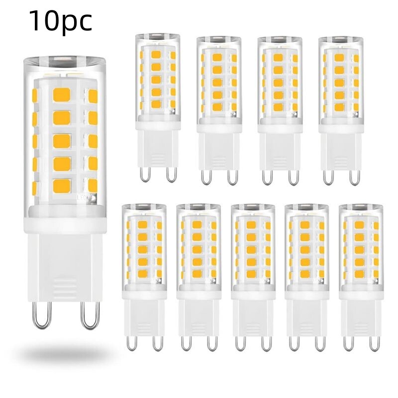10 cái/lốc g9 dẫn 220v 5w dẫn g9 đèn bóng đèn led smd2835 dẫn g9 ánh sáng thay thế 20w/30w/40w/50w đèn halogen ánh sáng