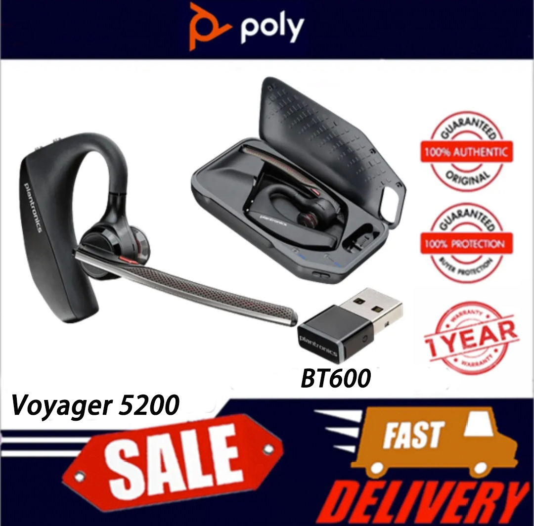 plantronics voyager 5200 Bluetooth Wireless Earphone Noise Canceling Headphones Voice Control plantronics5200 ราคา 6,776 บาท*ส่งฟรี