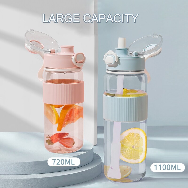Gambar ?CW? 1100ML Large Capacity Water Bottle Straw Cup High TemperatureWater Cup OutdoorStudent Couple Cup Water bottle