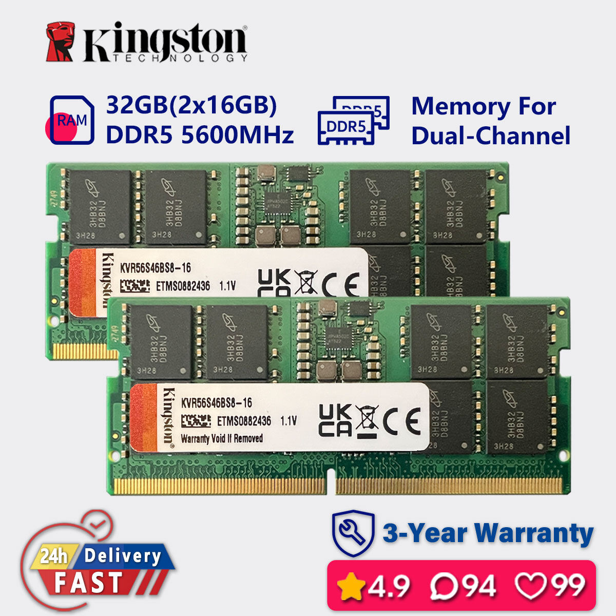 Shop Kingston 32gb Ddr5 at Better Price Online | Lazada Singapore