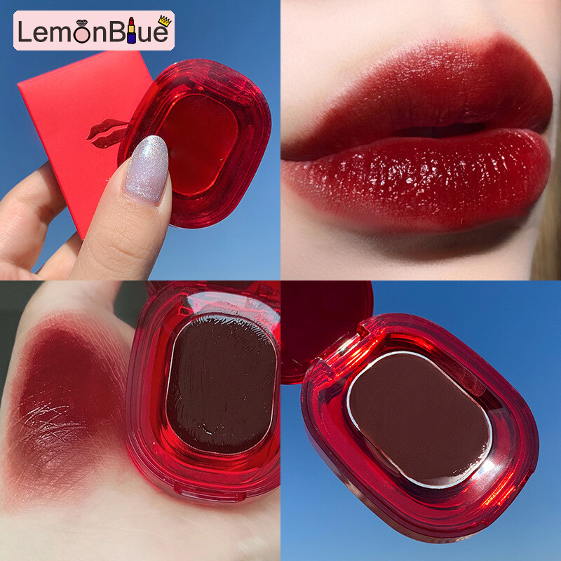 Gambar LemonBlue Gella\ s Cream Blush Moisturizing Disc Lipstick Mini Solid Lip Glaze Makeup Tools Cream Blush Disc Lipstick Solid Lip Glaze Makeup Tools for Women Cosmetics Disc Moisturizing Mini
