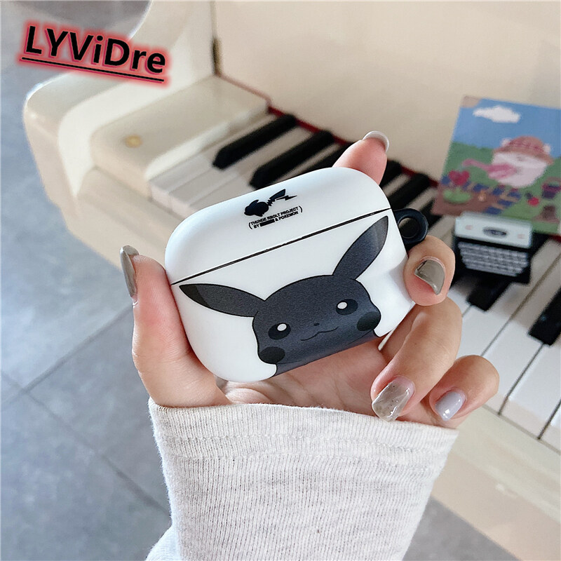 Quả Cầu Pokemon Pikachu Vẽ Tranh LYViDre Trường Hợp Quái Vật Nhỏ Túi Bọc Hộp Sạc Tai Nghe Không Dây Ốp Bảo Vệ Mềm Cho Apple AirPods Pro Vỏ AirPods 3 2 1