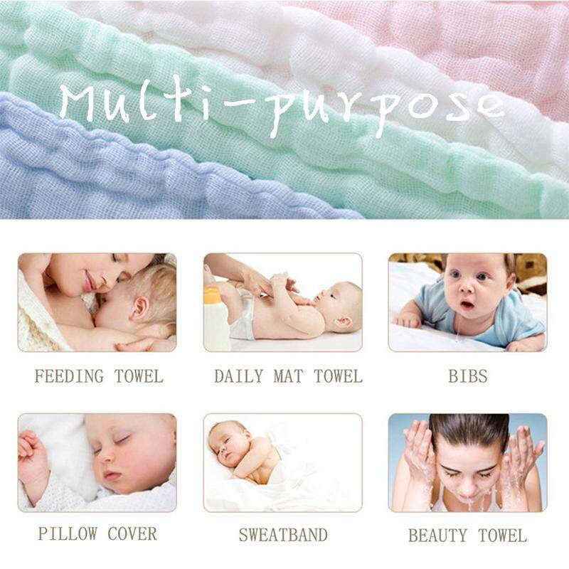 5 gói khăn tắm cho bé, gạc vải bông 100% khăn tắm em bé mới sinh mềm màu trơn khăn mặt siêu mềm thấm hút nước chăm sóc mặt cho bé 7