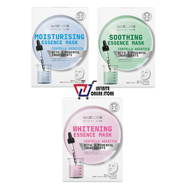 Gambar WATSONS Essence Box Mask (5s) (Whitening   Moisturising   Soothing)