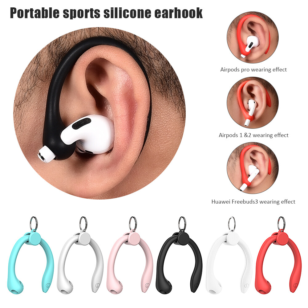 Silicone Earhook Holder for Airpods 1 2 Pro 1Pair Protective Anti-lost Ear Hook for airpods 3 Sports Earhook
