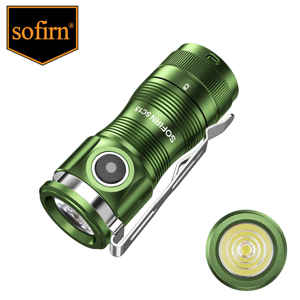 Sofirn Sc13 Mini Mạnh Mẽ đèn LED 519a LED 1100lm 18350 Đèn pin sạc 5000K Keychain đèn báo khẩn cấp Đèn Với Magtic Đuôi