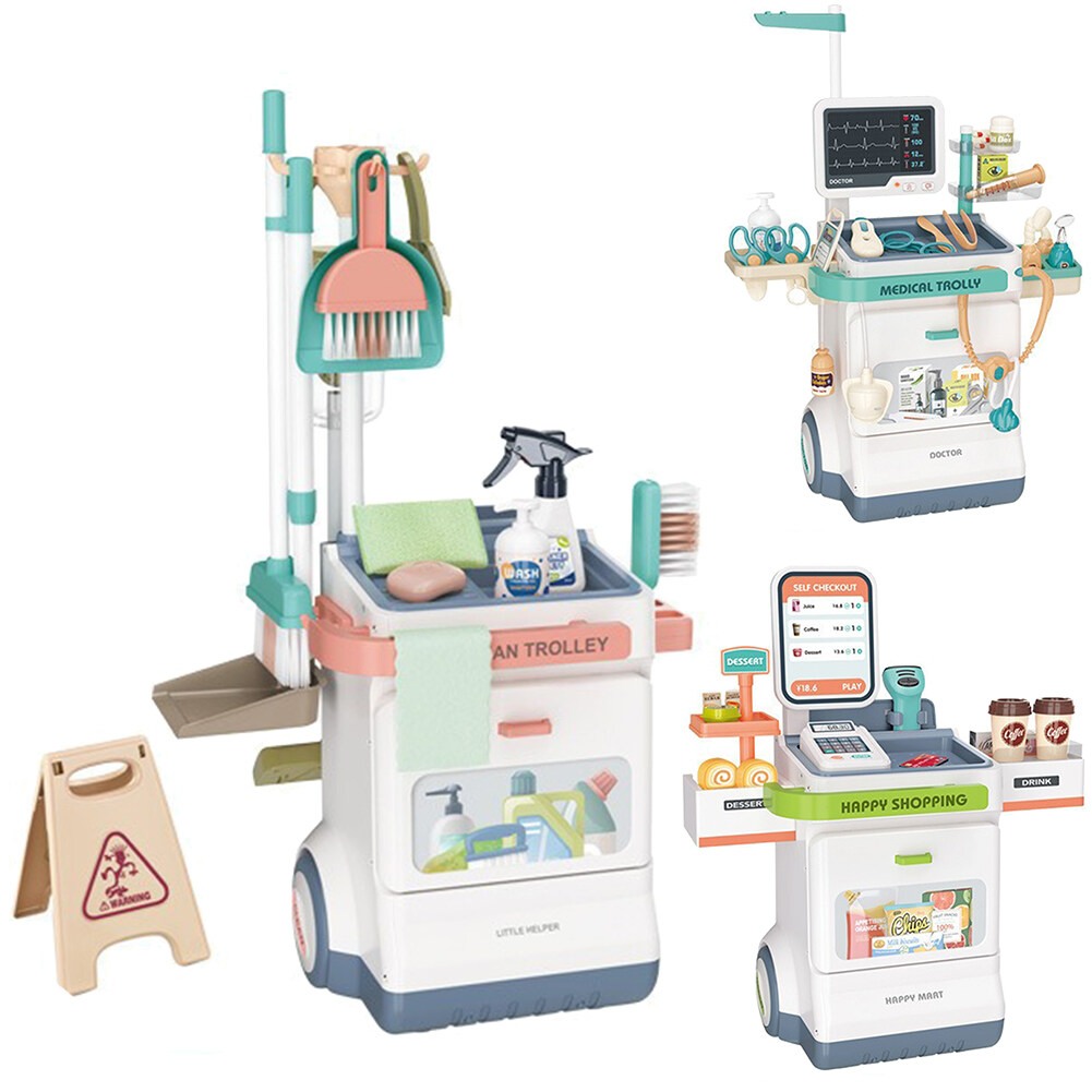 【📌Clearance sale📌】26pcs Doctor Set For Kids Pretend Medical Station Set Mobile Cart With Thermometer Doctor Toys For Boys Girls Gifts,Premium Doctor Set