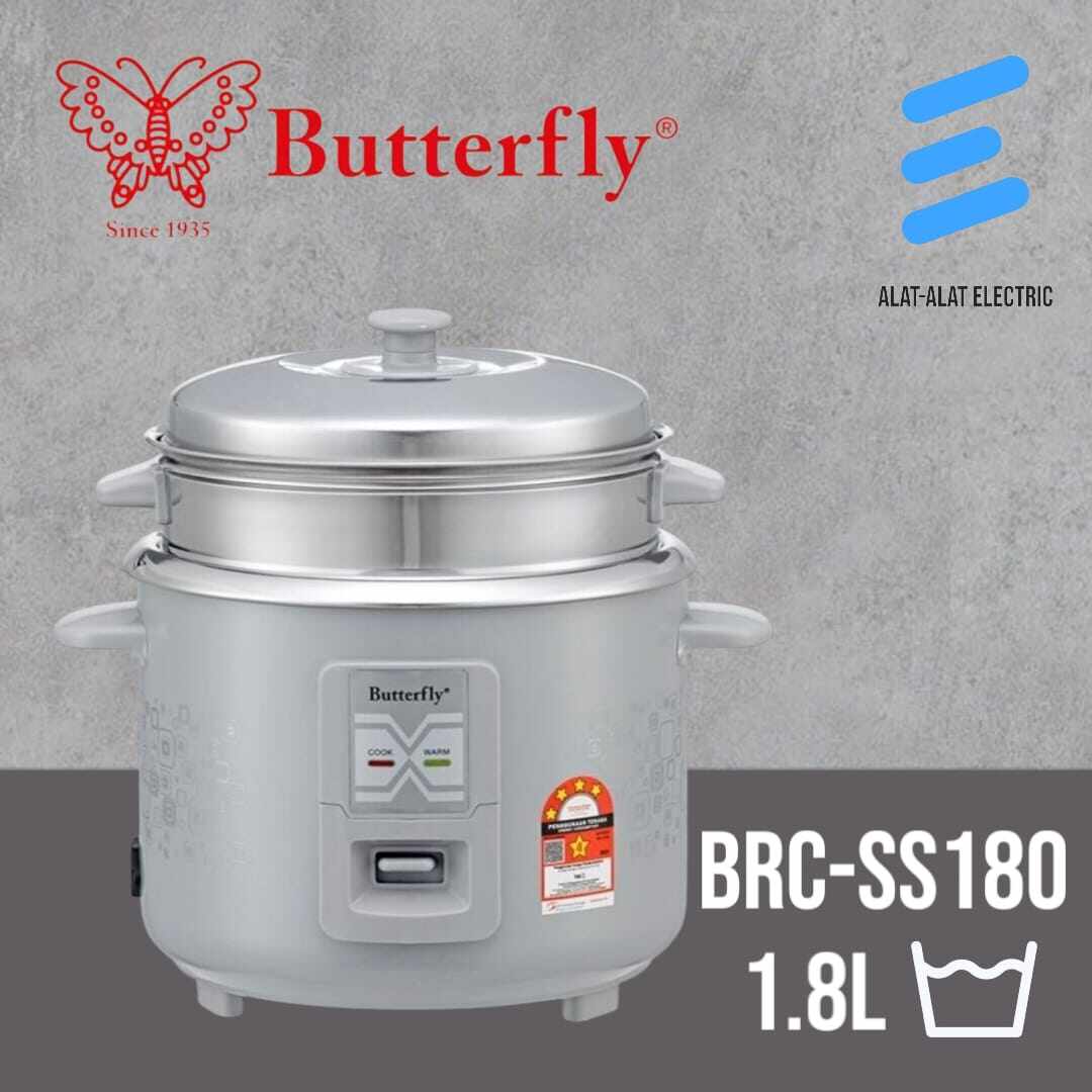Butterfly Stainless Steel Rice Cooker With Steamer