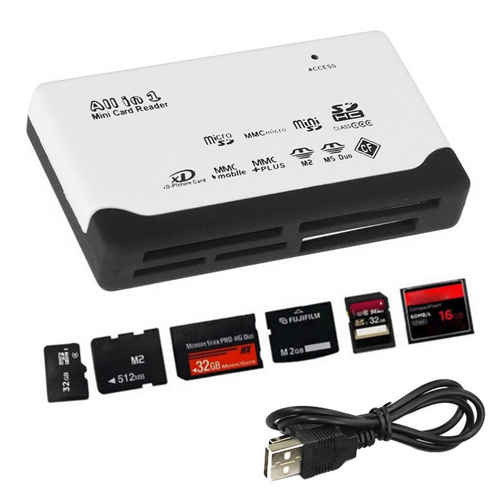 Đầu đọc thẻ đầu đọc thẻ nhớ tf usb 2.0 đầu đọc thẻ tất cả trong một truyền dữ liệu nhanh hỗ trợ tf cf sd mini sd ms xd bán chạy