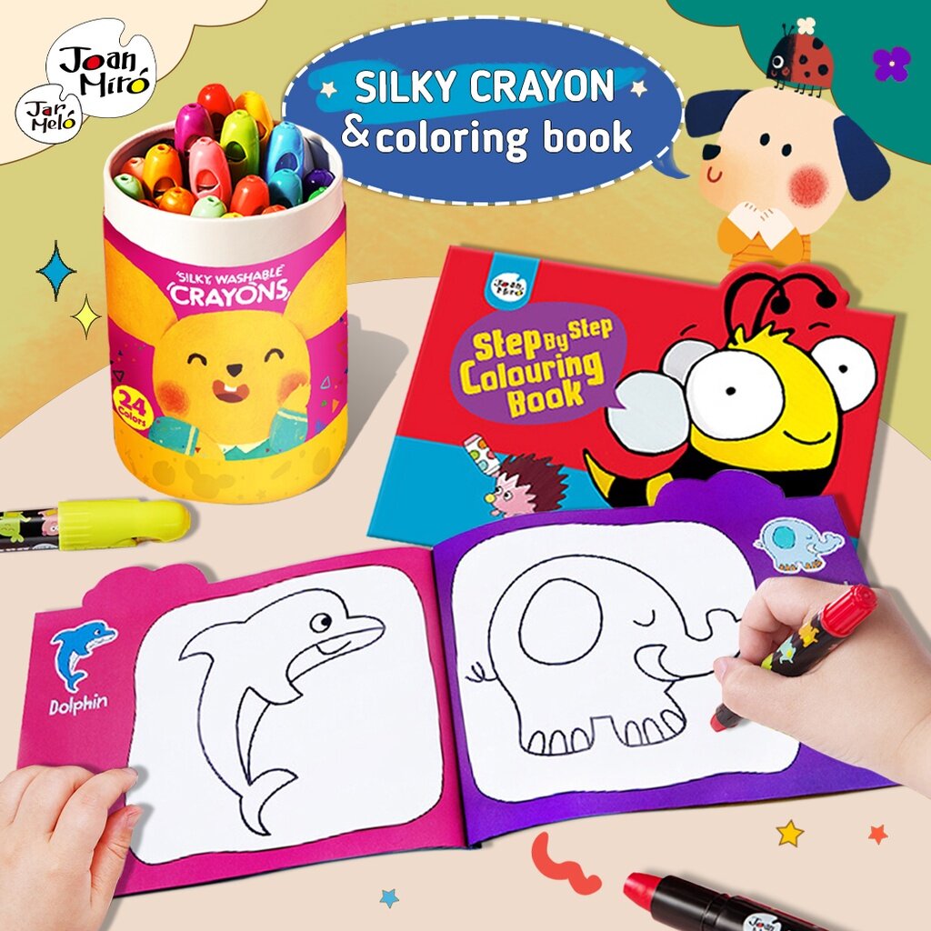 Jar Melo colouring cuốn sách cho trẻ em sáng tạo Sách Vẽ từng bước đồ chơi vẽ tranh cho bé học tập educcation Sách hoạt họa