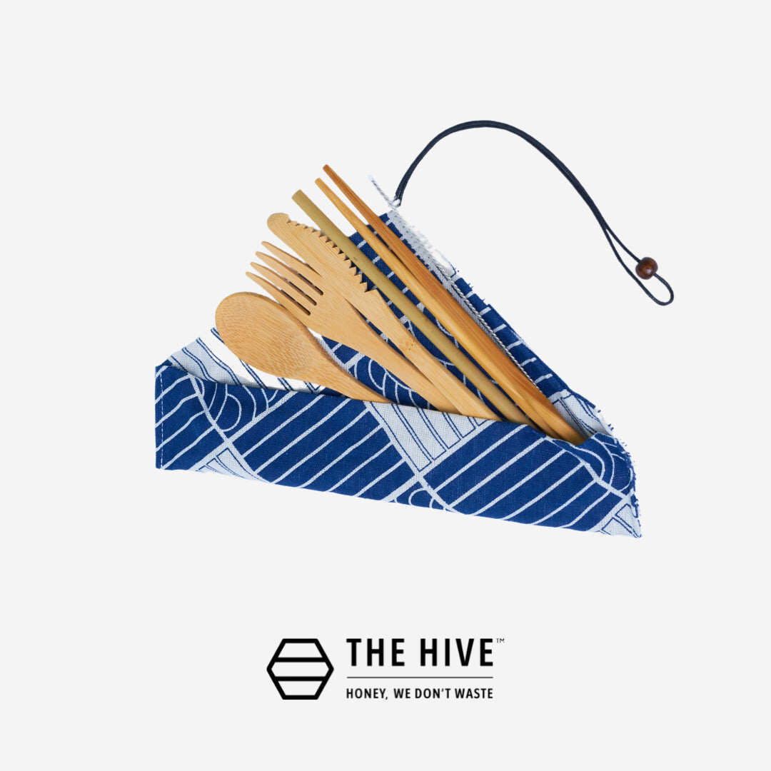 Gambar The Hive Bamboo Cutlery Travel Set