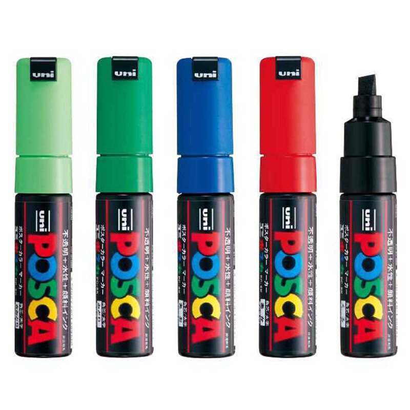 1 chiếc bút đánh dấu sơn acrylic uni 8.0mm posca nhật bản pc-8k bút đánh dấu vĩnh viễn áp phích pop vẽ quảng cáo graffiti đồ dùng văn phòng phẩm văn phòng học sinh chống thấm nước