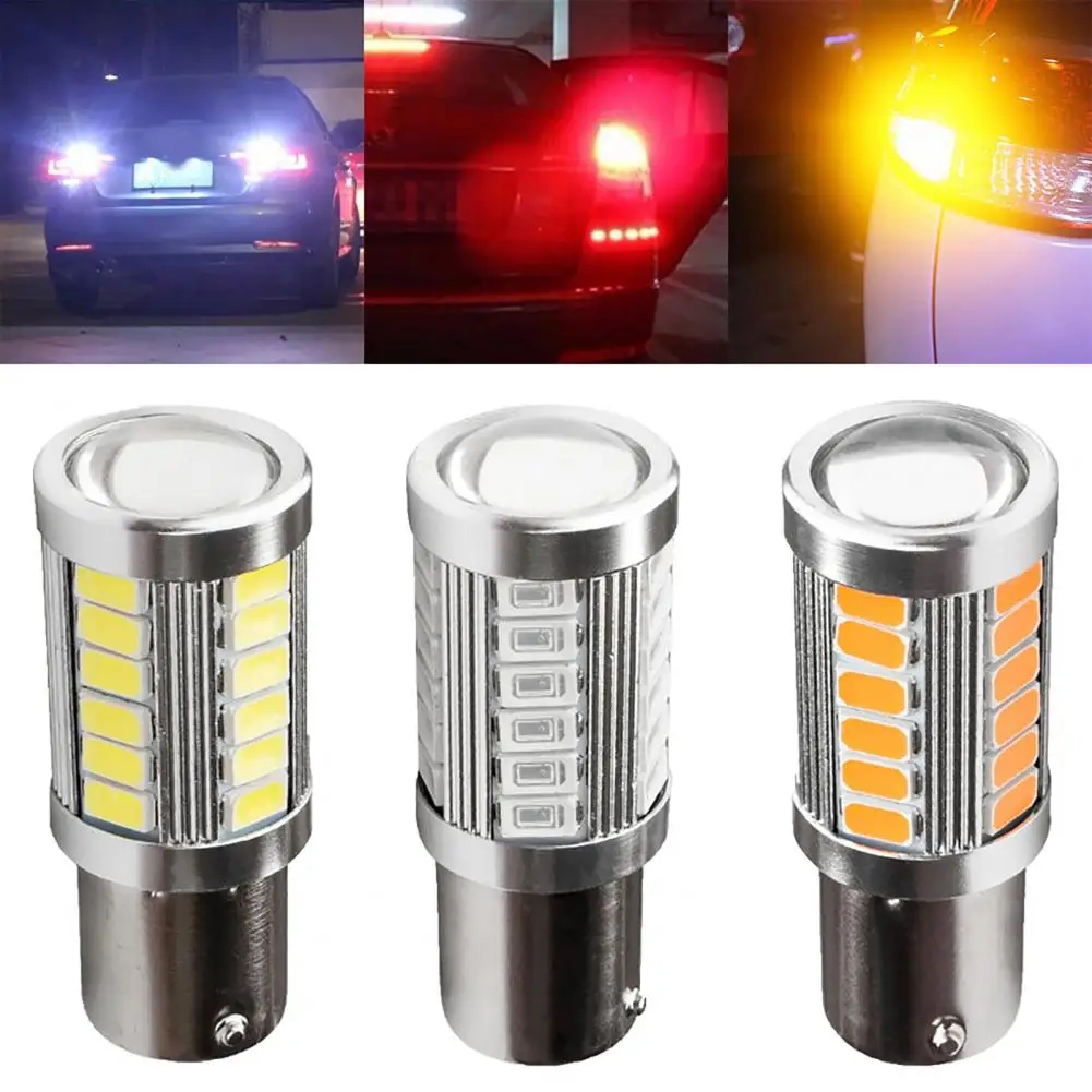 2 cái led đèn đảo chiều 5630 33smd bóng đèn led ba15s p21w 1156 bóng đèn đuôi xe đèn xếp chạy ban ngày đèn tín hiệu