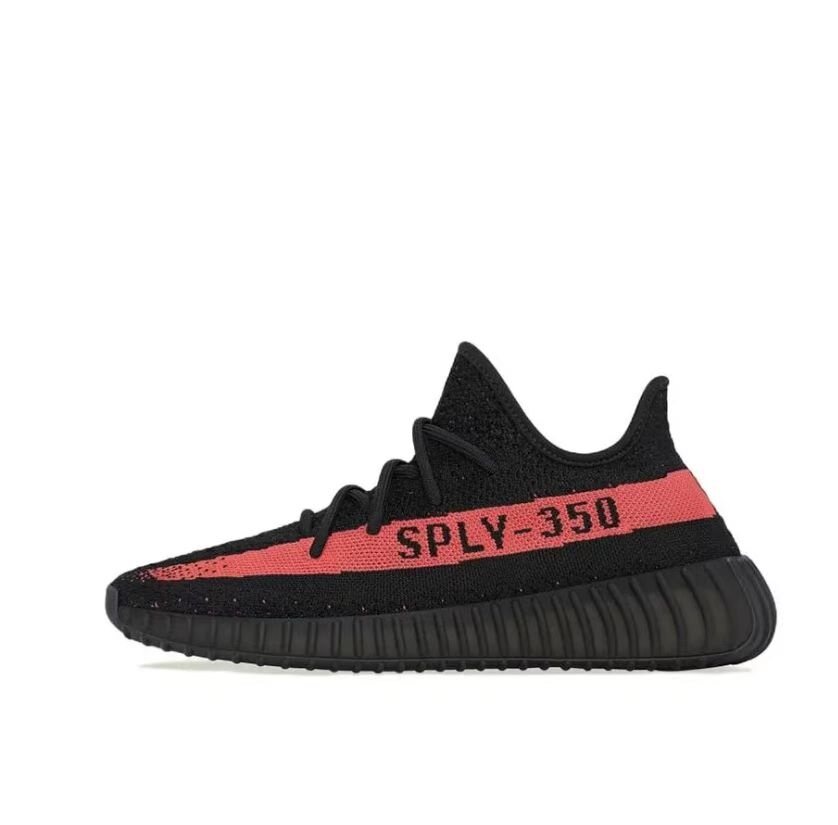 Original Adidas men's sports shoes Yeezy Boost 350 V2 black "red core" Unisex low-cut sports shoes sneakers
