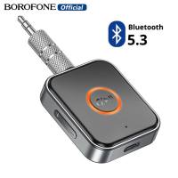 BOROFONE BC55 Bluetooth 5.3 Transmitter Car Receiver Adapter 3.5mm Aux Jacks With Mic For Car Speakers Headset Audio Receiver Hands Free Wireless Adapter