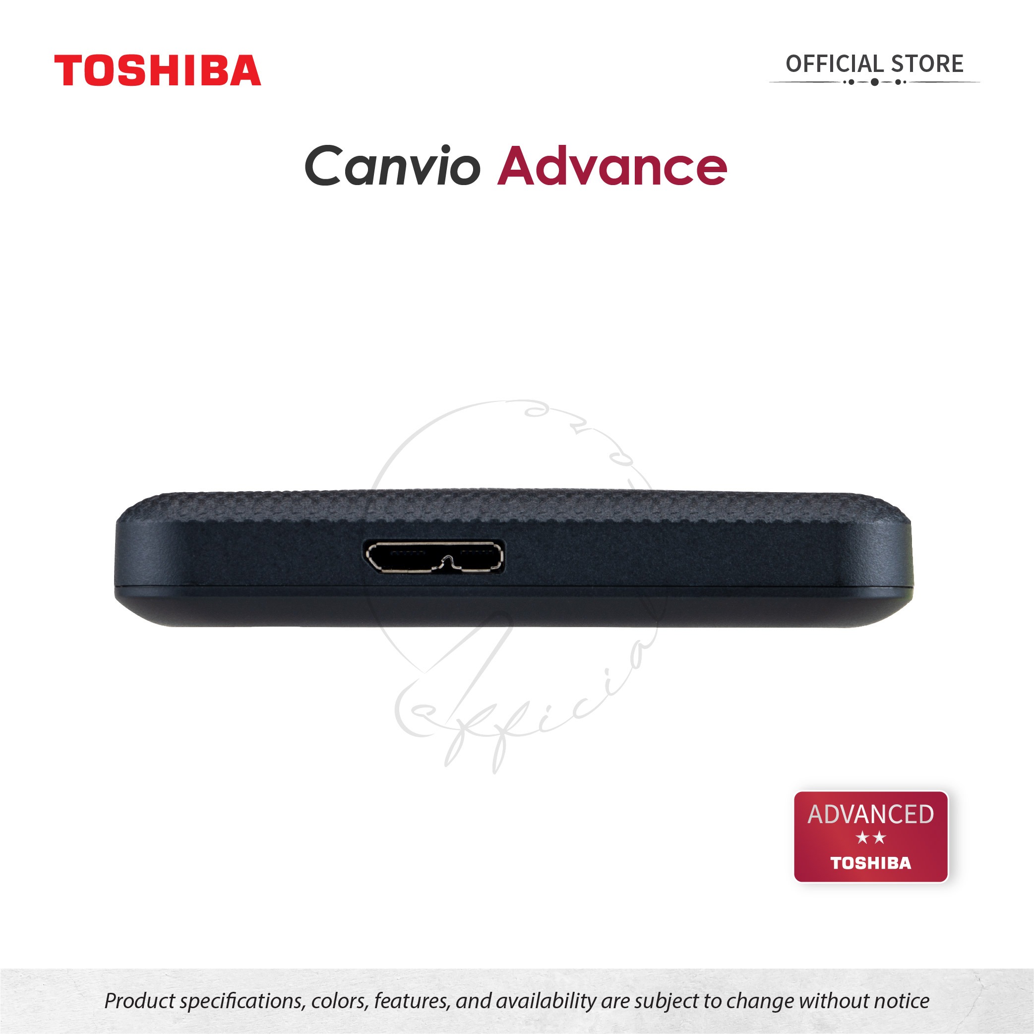 Toshiba Canvio® Advance V10 Portable Hard Drive1TB / 2TB / 4TB USB 3.2 SuperSpeed HDD 2.5 Model V10 Security/Auto-backup ราคา 2,580 บาท*ส่งฟรี