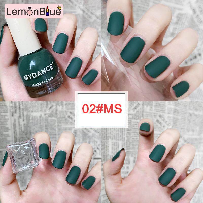 Gambar LemonBlue Matte Nail Polish Satin Velvet Long lasting Nail Polish for Girls Nail Art Decoration
