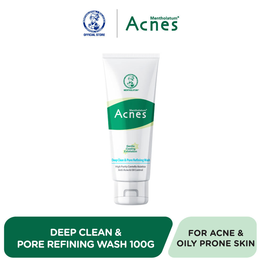 Gambar Mentholatum Acnes Deep Clean   Pore Refining Wash 100g