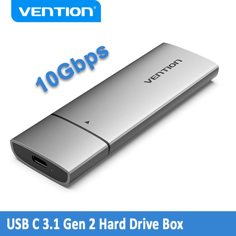 Vention M.2 NVMe USB C 3.1 Gen 2 External Hard Drive Box mobile Hard Disk Box Interface SSD Solid State Drive Box Laptop M2 Aluminum External Box - ยี่ห้อ Vention ราคา 324 บาท*ส่งฟรี