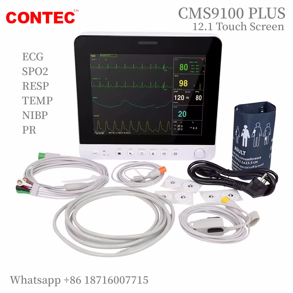 ผลิตภัณฑ์เพื่อสุขภาพ contec CMS9100 PLUS Touch Screen Cardiac Monitor ICU Patient Monitor 6 พารามิเตอร์ Vital Signs Monitor ราคา 25,754 บาท*ส่งฟรี