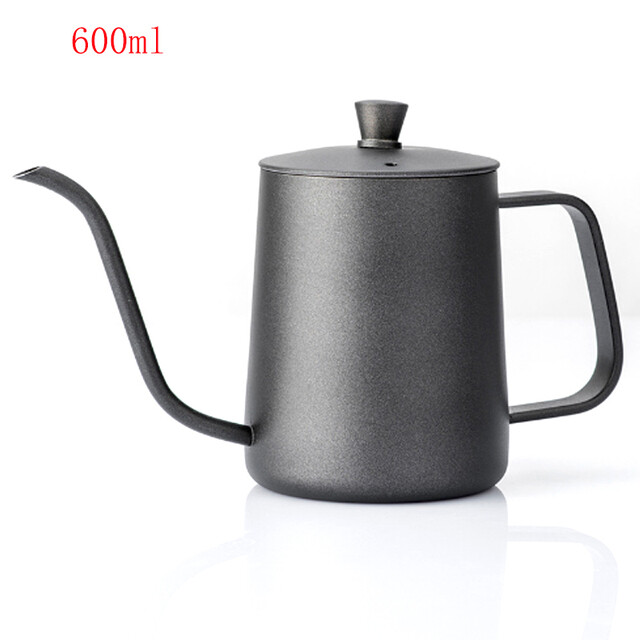 600ml bình đựng cà phê ấm cổ ngỗng tay ấm đun nước pha cà phê rót có nắp bằng thép không gỉ 304