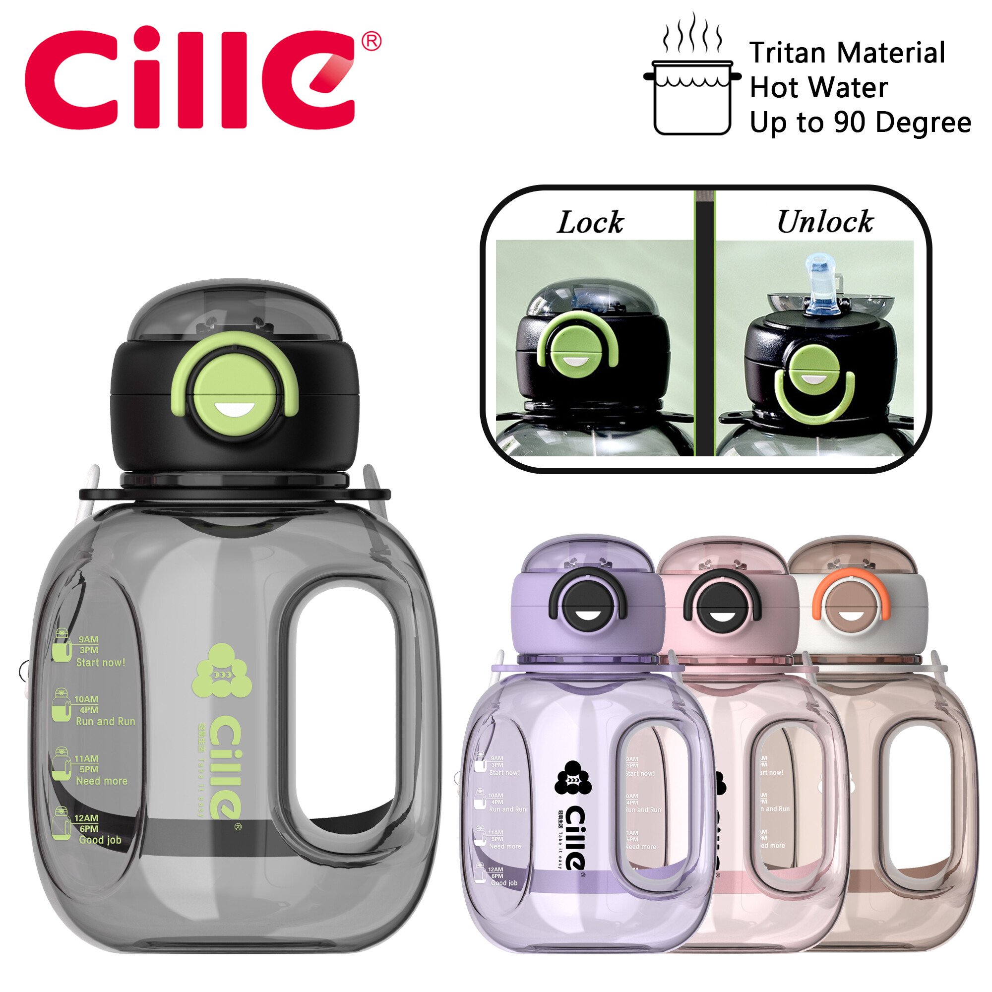 Cille Dual Head Direct Drink Gym Large Capacity