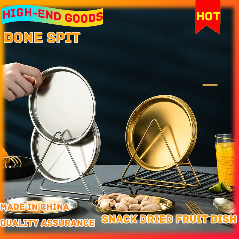 Gambar Spit Bone Dish Snack Dish Household Desktop Garbage Residue Plate Table Round Bone Small Dish