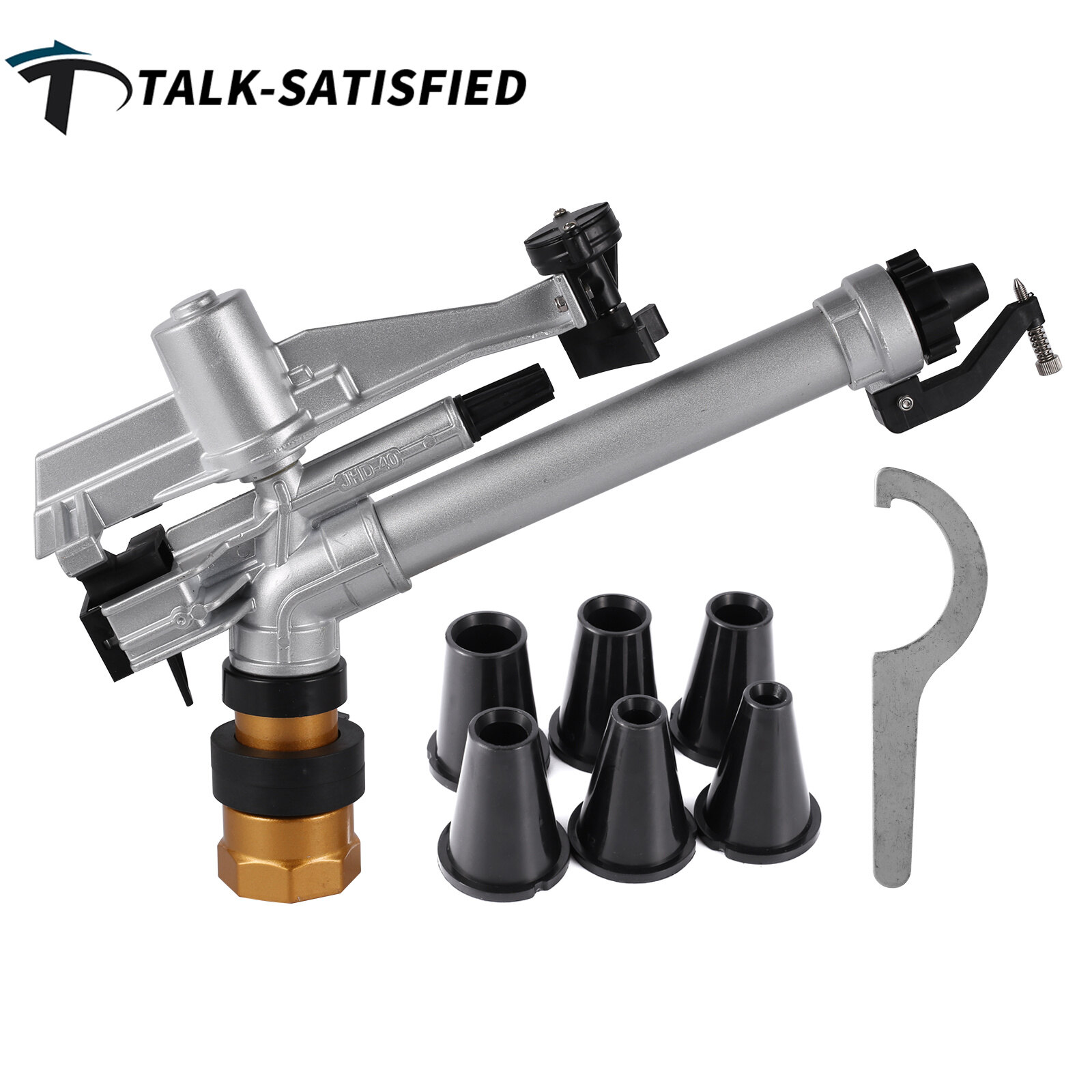 2 Inch Rocker Impact Sprinkler Nozzle Long Distance Watering Nozzle Farmland Lawn Orchard 360 Degree Automatic Irrigation Rain Nozzle Garden Irrigation Sprinkler Head With Nozzle, Heavy Duty Sprinkler ราคา 2,427 บาท*ส่งฟรี