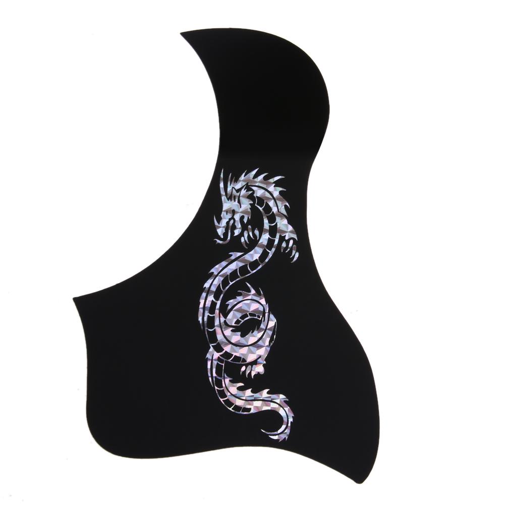 Pickguard Guitare Acoustique Motif Phénix & Dragon Doré - Protection Élégante Et Personnalisée