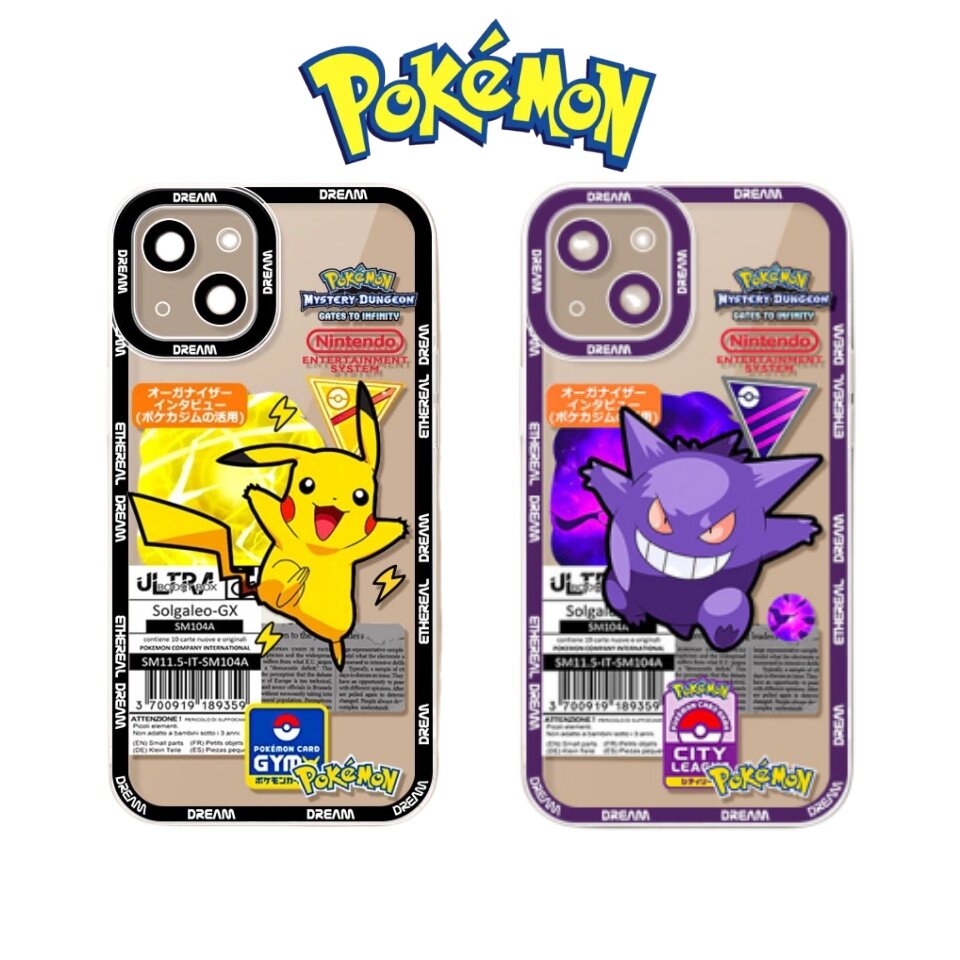 Japão Anime Pokemon Pikachu Roxo Gengar Psyduck Capa De Celular Para  Samsung Galaxy S22 S21 S20 Plus Ultra S21FE F E A12 A13 A03 A03S J7 Prime  Desenho Fofo Anti-Impacto Novo Design