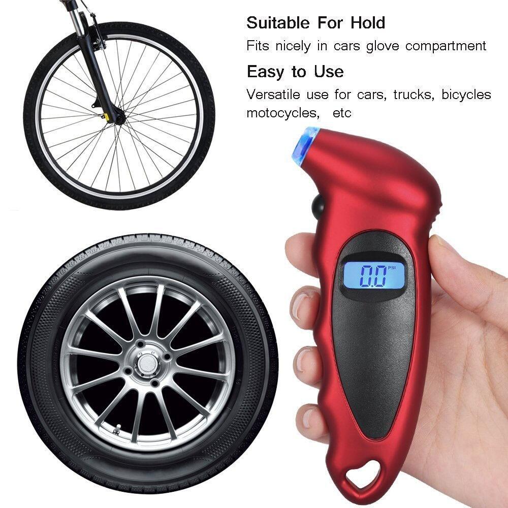 [bán chạy] tezer đồng hồ đo áp suất không khí lốp xe hơi kỹ thuật số máy đo áp kế màn hình lcd 0-150 psi dành cho ô tô xe tải xe đạp xe máy 11