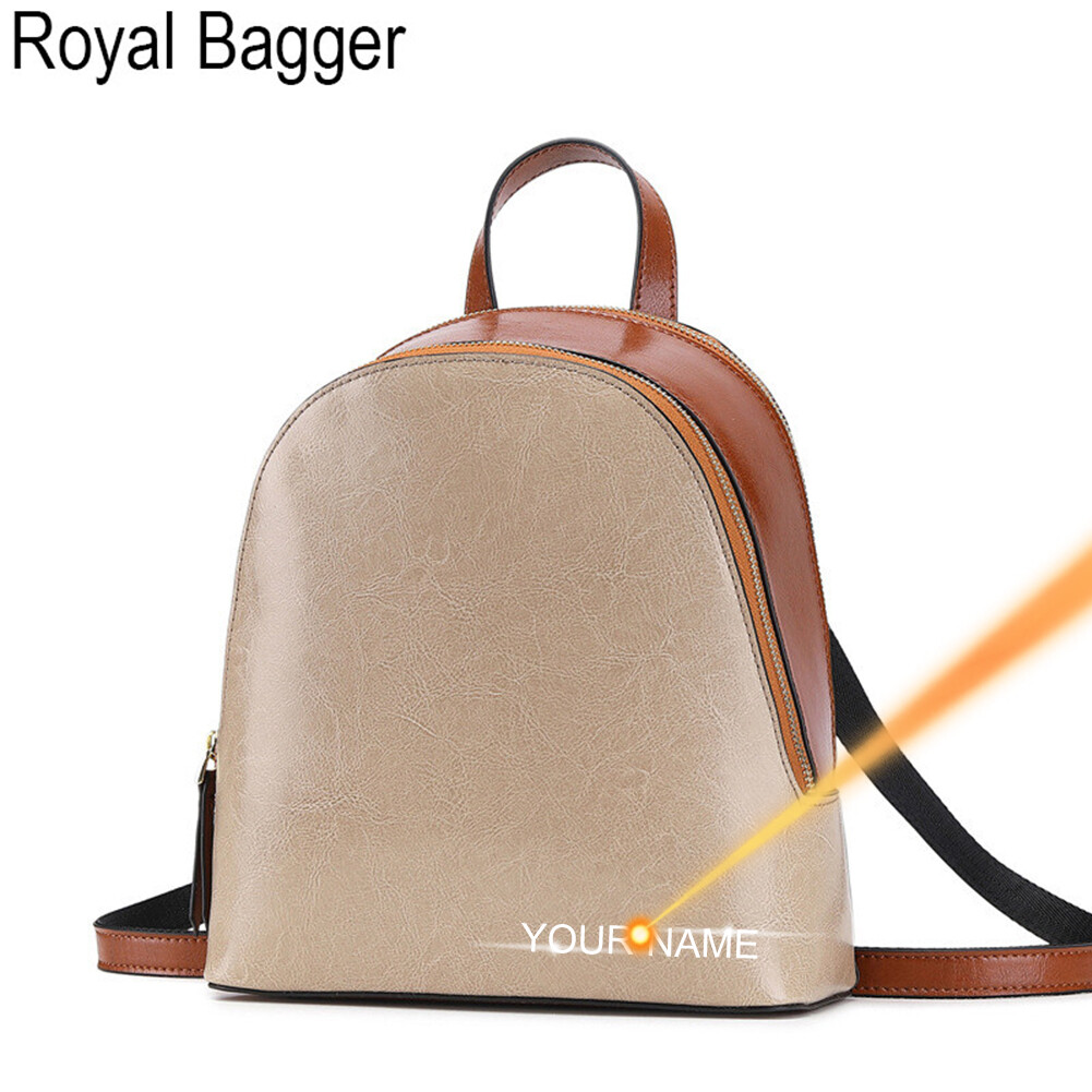 Royal Bagger Da Bò Thật Thời Trang Ba Lô Du Lịch Không Thấm Nước Cho Phụ Nữ Cô Gái Mới Siêu Nóng Ba Lô Sức Chứa Lớn Phụ Nữ Công Việc Ngoài Trời Túi Đeo Chéo Đeo Vai Túi Xách Đa Năng Giản Dị