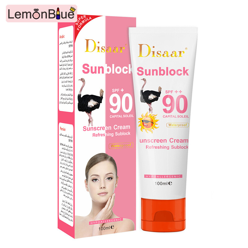 Gambar LemonBlue 100g Sun Cream Spf 90 Sunscreen Sun Protection Moisturizing for Skin Whitening Durable and Portable