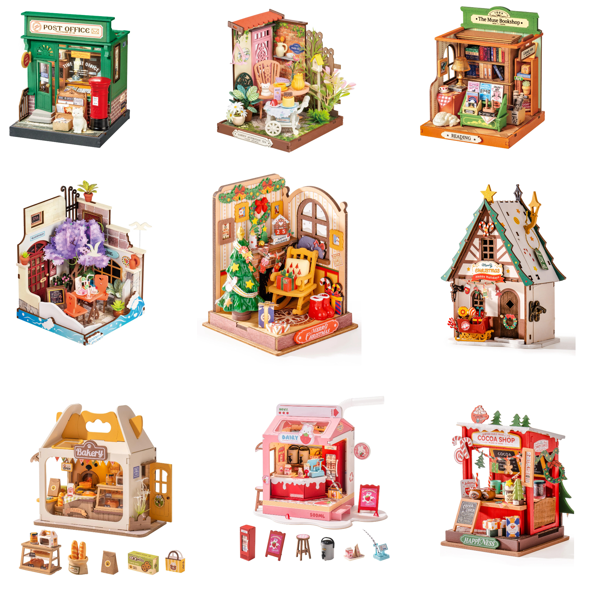 ROBOTIME Rolife 9-type Modern DIY Mini Wooden Dollhouse Miniature Dollhouse Kids Toys Birthday Christmas Gifts ราคา 713 บาท*ส่งฟรี
