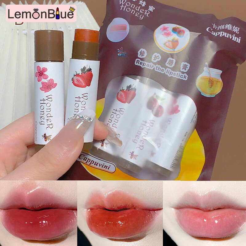 Gambar LemonBlue 3pcs set Colors Moisturize Finish Lip Glaze Long Lasting Moisturizing No Fading Moisturize Finish Lip Glaze Fashionable Beautiful Long Lasting Moisturizing No Fading Non stick Lip Make Up