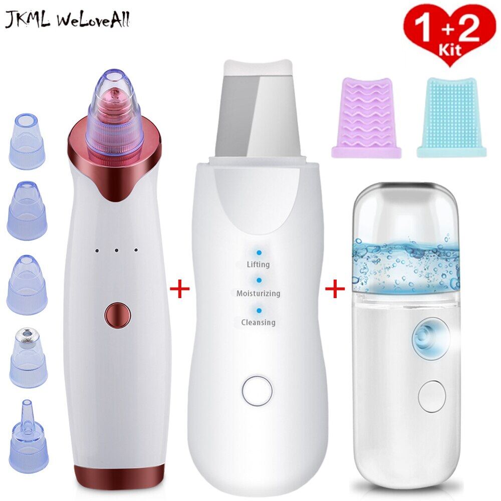 Gambar Blackhead Remover Vacuum Pore Cleaner Face Ance Pimple Removal Skin Scrubber Reduce Wrinkles Facial Lifting Nano Facial Sprayer