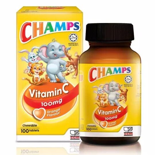 Champs Vitamin C 100mg Chewable Tablet Orange 100 S Lazada