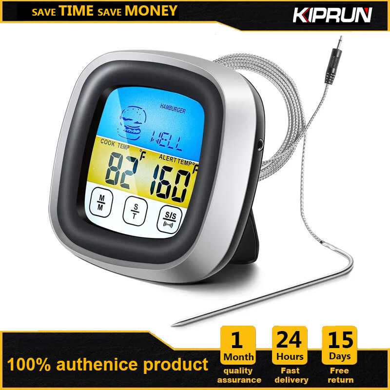 KIPRUN Digital Kitchen Thermometer, Oven Temperature Heat Meter Kitchen Stainless Meat Termometrs Sensor Probe, BBQ Timer Cooking Tools ราคา 144 บาท*ส่งฟรี