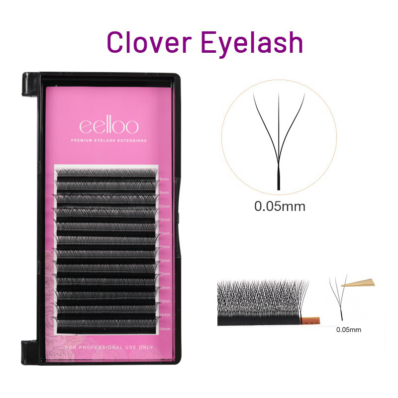 Gambar Clover Eyelash Extensions 3d False Eye Lashes Extention Fake Eyelashes Soft Dark Faux Lash Eyelashe ???