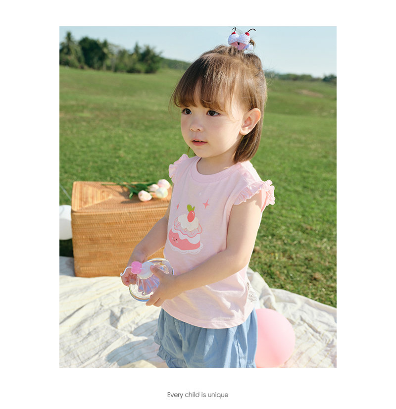 balabala Baby T-Shirt Boy And Girl Short Sleeves 2025 New Spring And Summer Sweet Trendy · v4