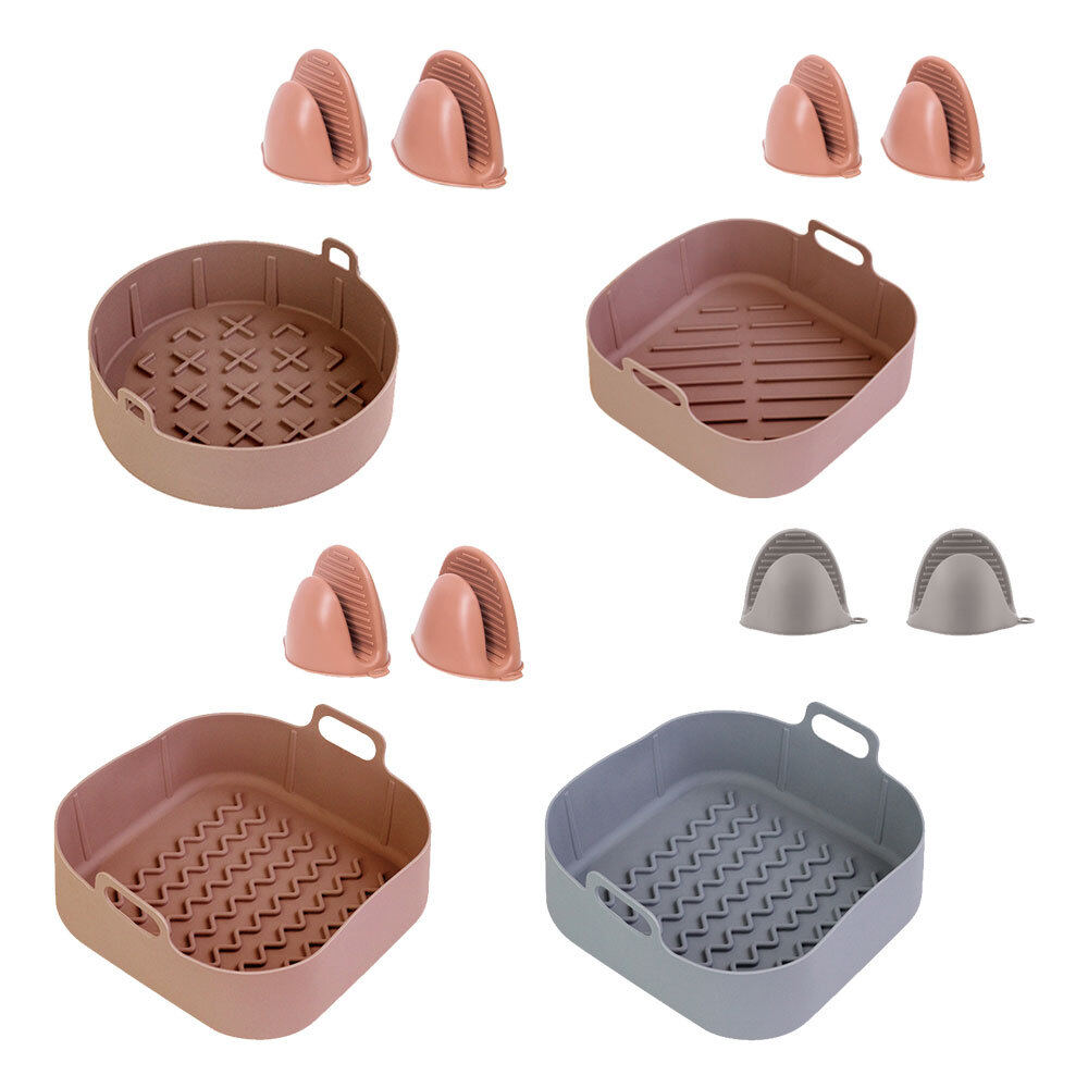 Gambar Air Fryer Silicone Pot Air Fryer Silicone Carrying Basket Food Grade Baking Silicone Baking Pan